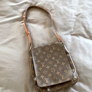 Vintage Louis Vuitton Monogram Brown Coated Canvas Cross body
